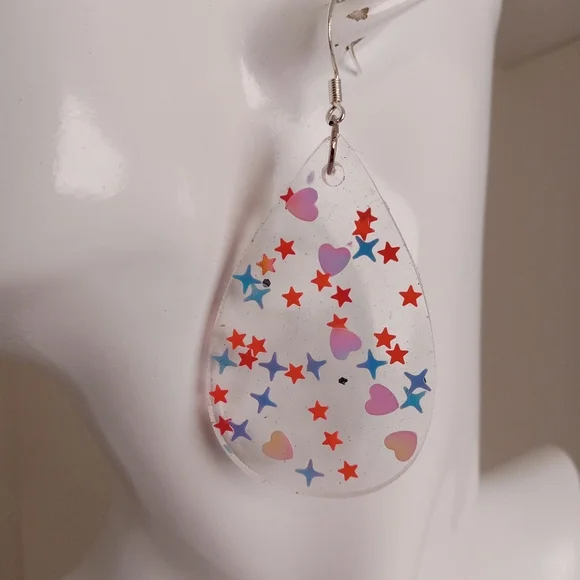 Colorful Teardrop Earrings - Picture 1 of 8